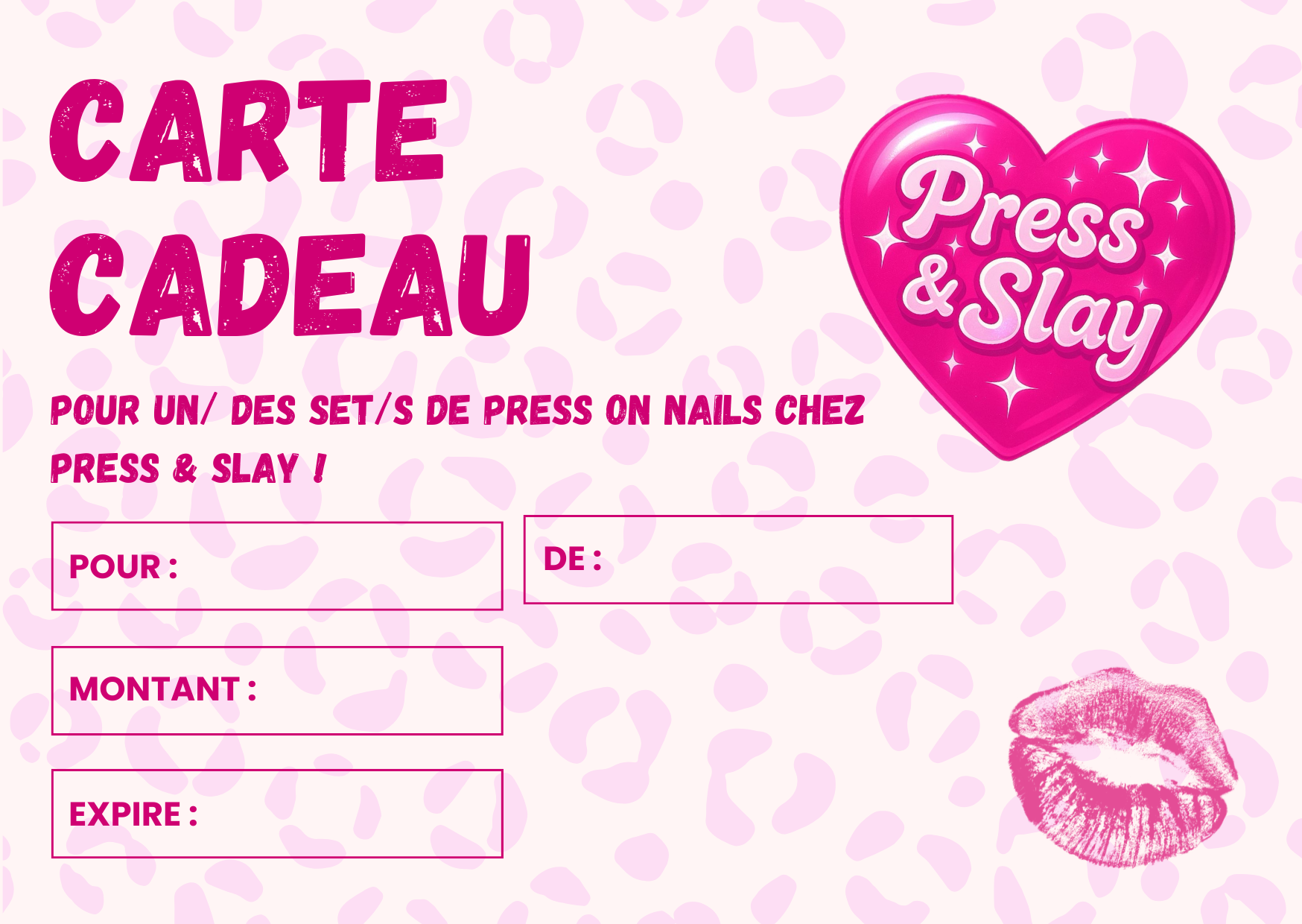 Carte cadeau Press&Slay